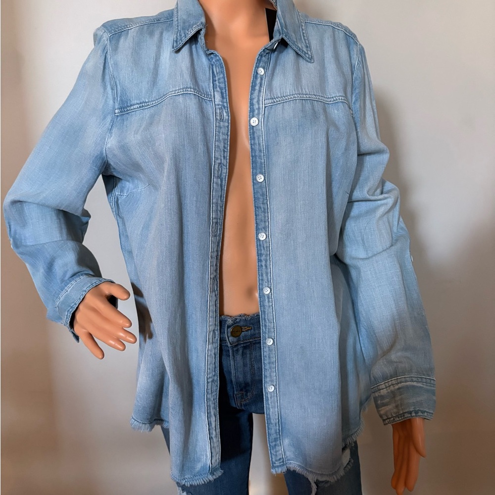FDJ Chambray Long Sleeve Shirt - Size 10